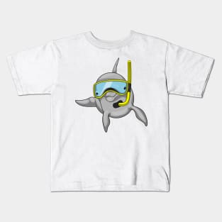 Dolphin Diver Snorkel Kids T-Shirt
